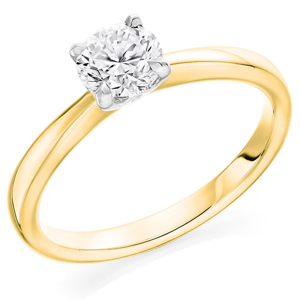 18ct Yellow Gold 0.70ct Round Diamond Solitaire Ring