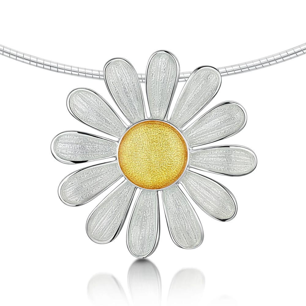 Sheila Fleet Daisies at Dawn Silver Occasion Necklace