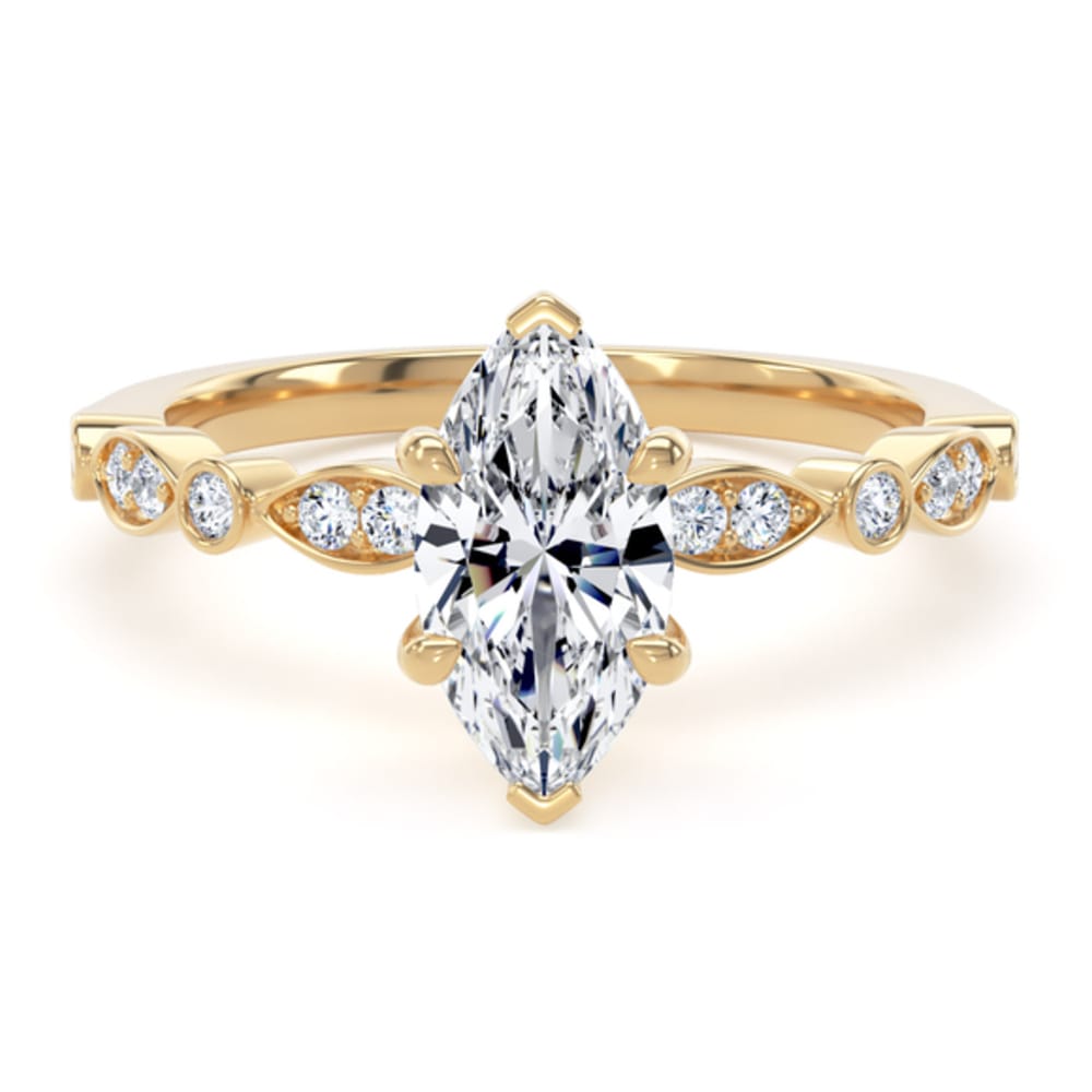 18ct Yellow Gold 0.65ct Marquise Diamond Ring
