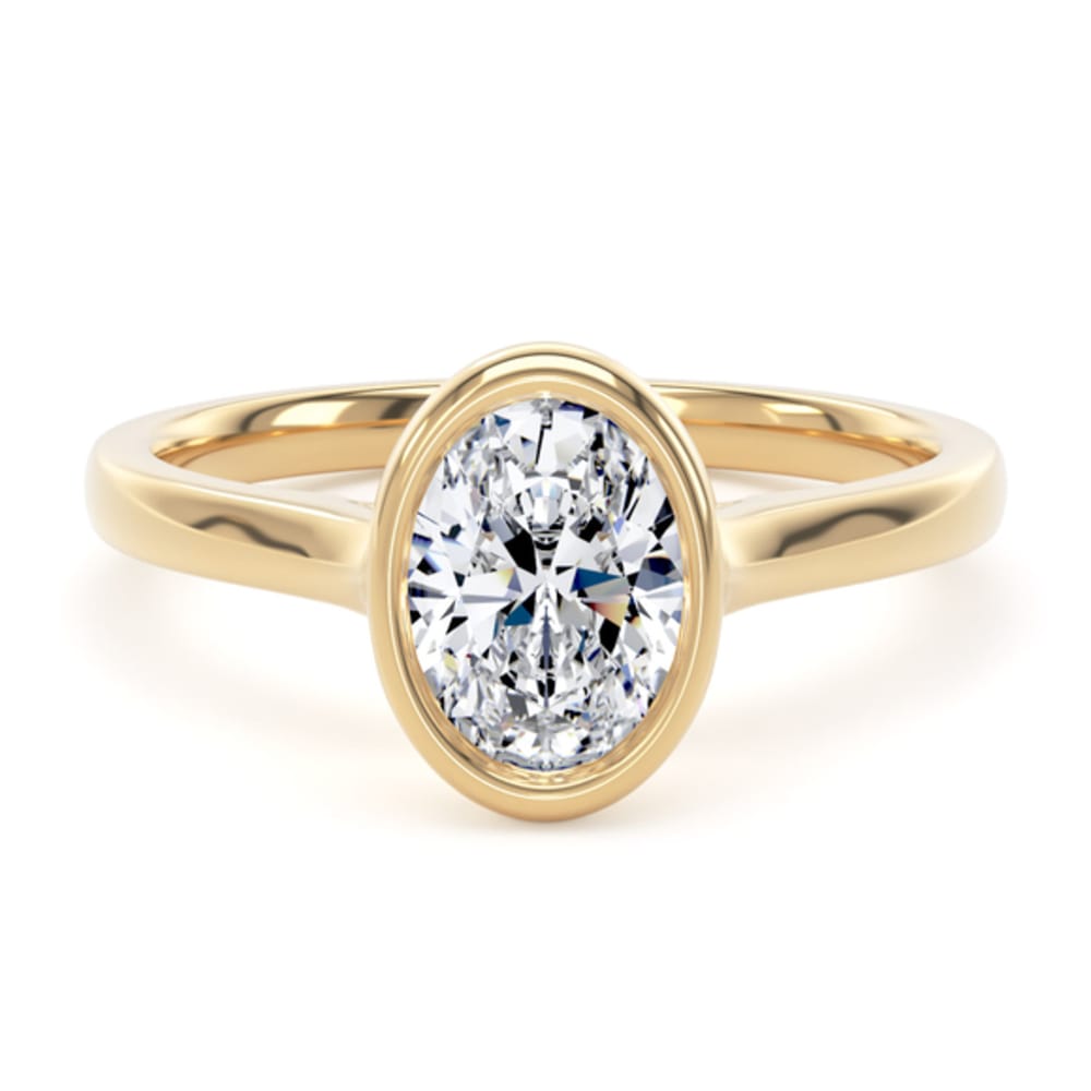 18ct Yellow Gold 0.73ct Oval Diamond Ring