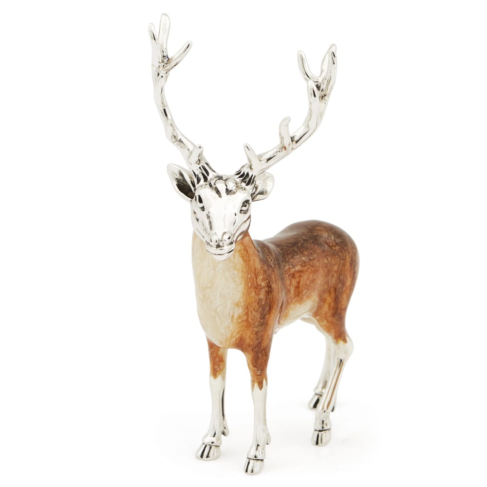 Saturno Sterling Silver Male Deer Ornament