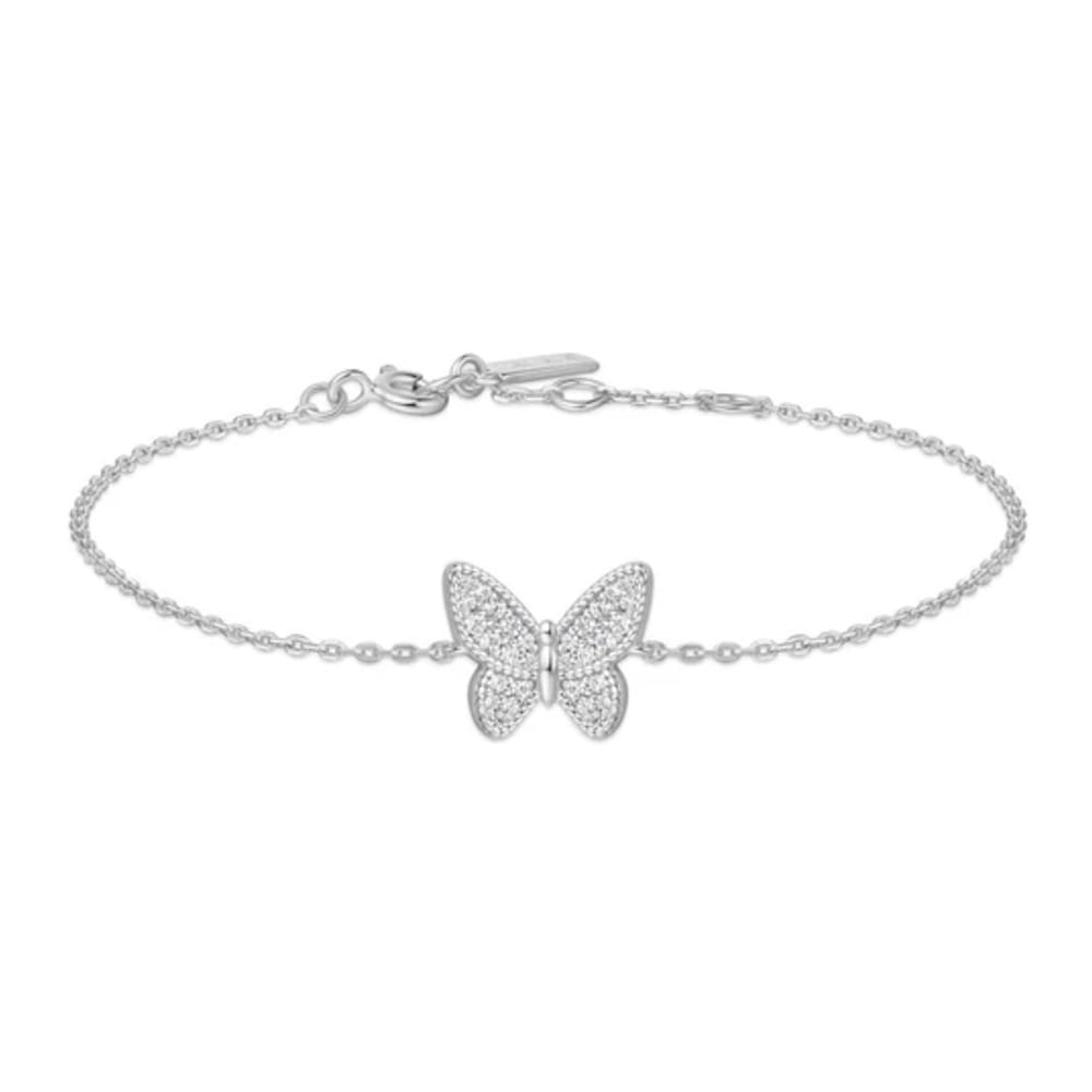 Ania Haie Silver Butterfly Pavé Bracelet