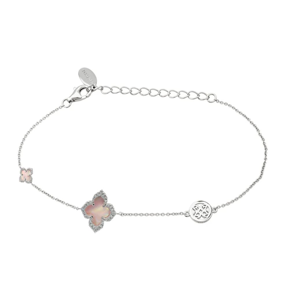 Georgini Sydney Soirée Fairwater Mother of Pearl Clover Bracelet in 925 Sterling Silver