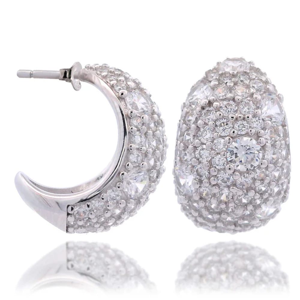 Georgini Sydney Soirée Sterling Silver CZ Hoop Earrings
