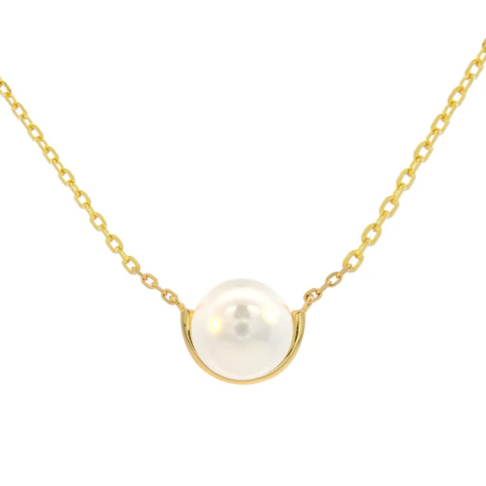 Georgini Adagio Crescent Gold Pearl Necklace