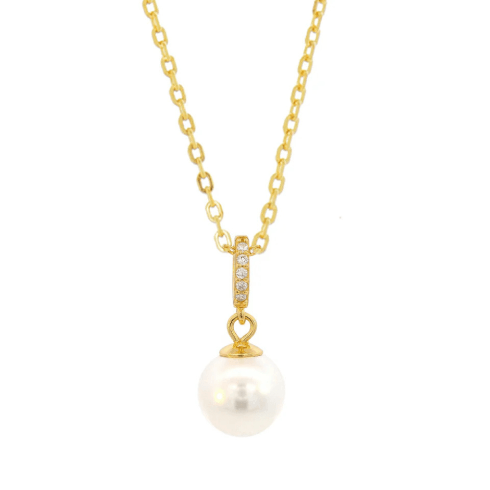 Georgini Adiago Gold Effortless Glow Pearl Pendant