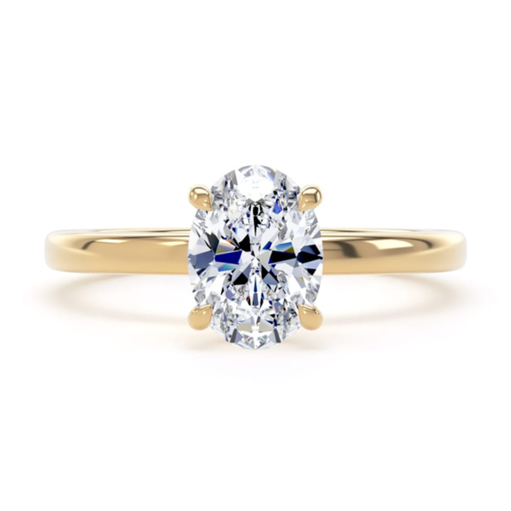 18ct Yellow Gold Lab Grown 1.00ct Oval Diamond Ring