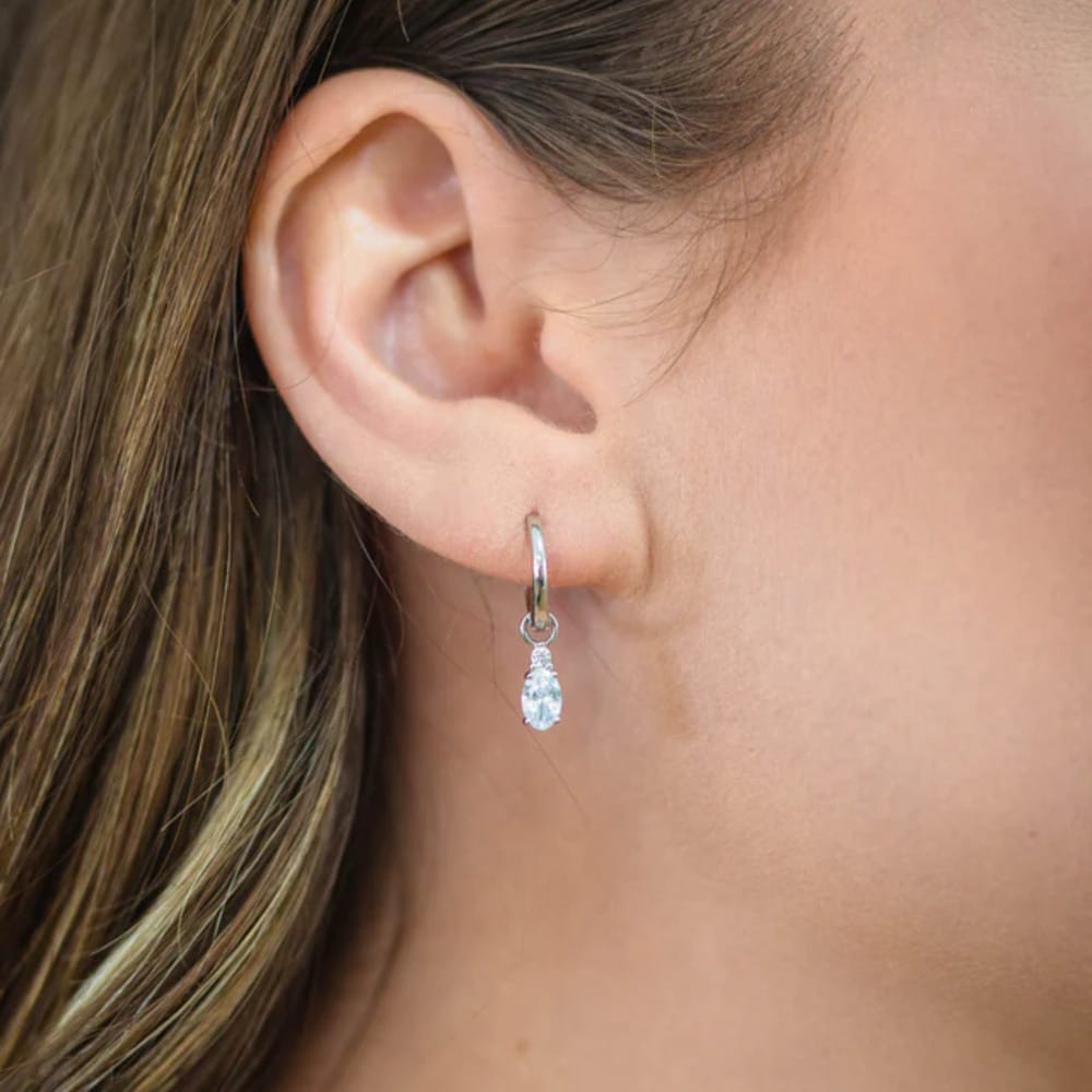 Georgini A Christmas Journey Silver Baby Oval Earrings - Image 2