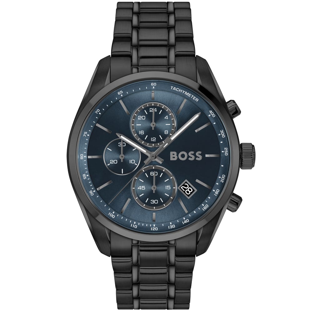 BOSS Men's Grand Prix Black Chronograph Watch