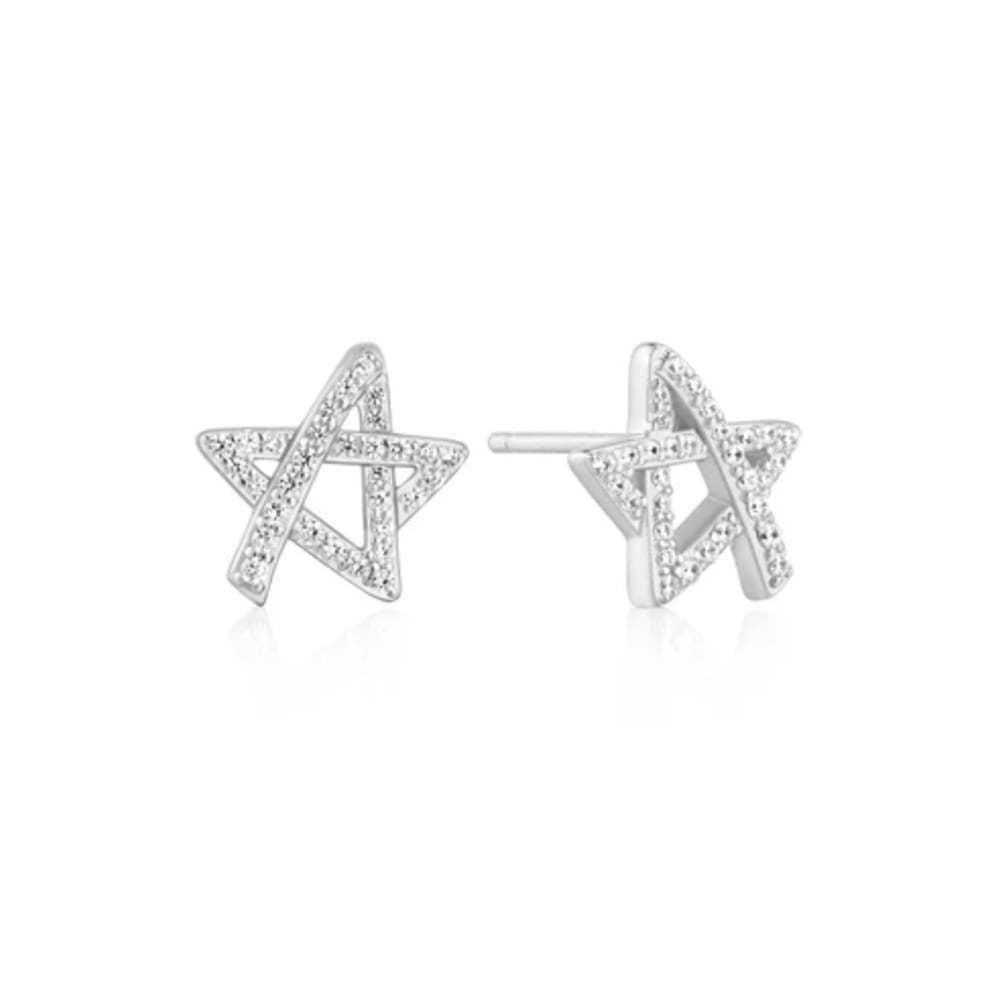 Ania Haie Silver Asymmetric Star Stud Earrings