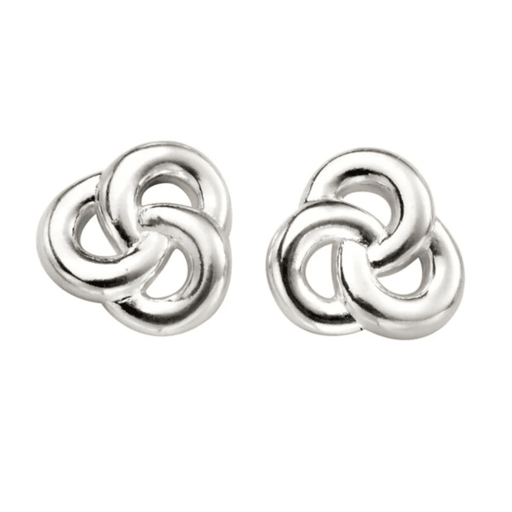 Beginnings Silver Celtic Knot Stud Earrings