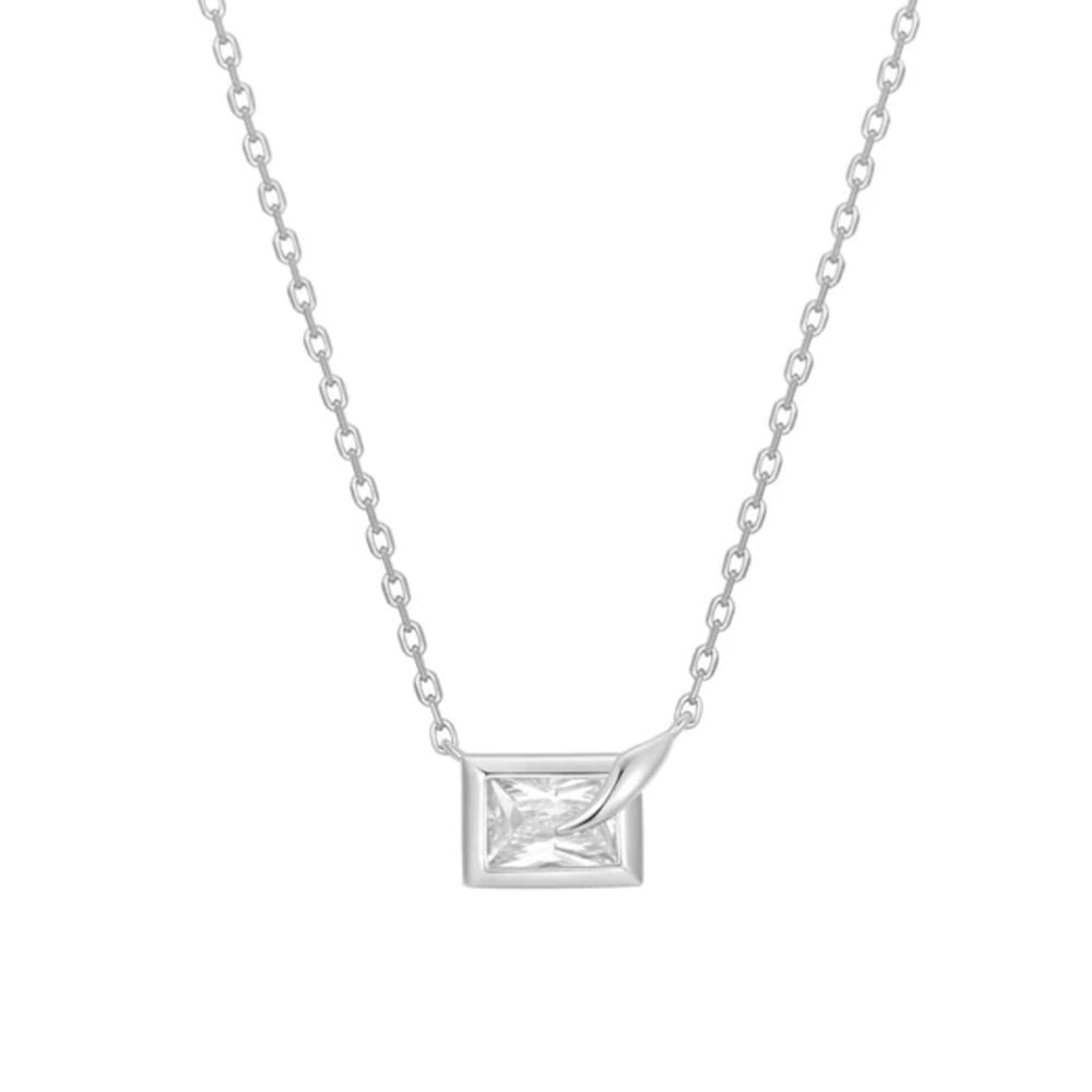 Ania Haie Silver Sparkling Cube CZ Necklace