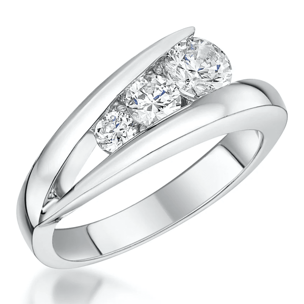 Jools Silver CZ Graduated Ring