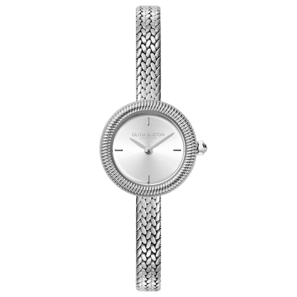 Olivia Burton Classic Finery Silver Mesh Watch