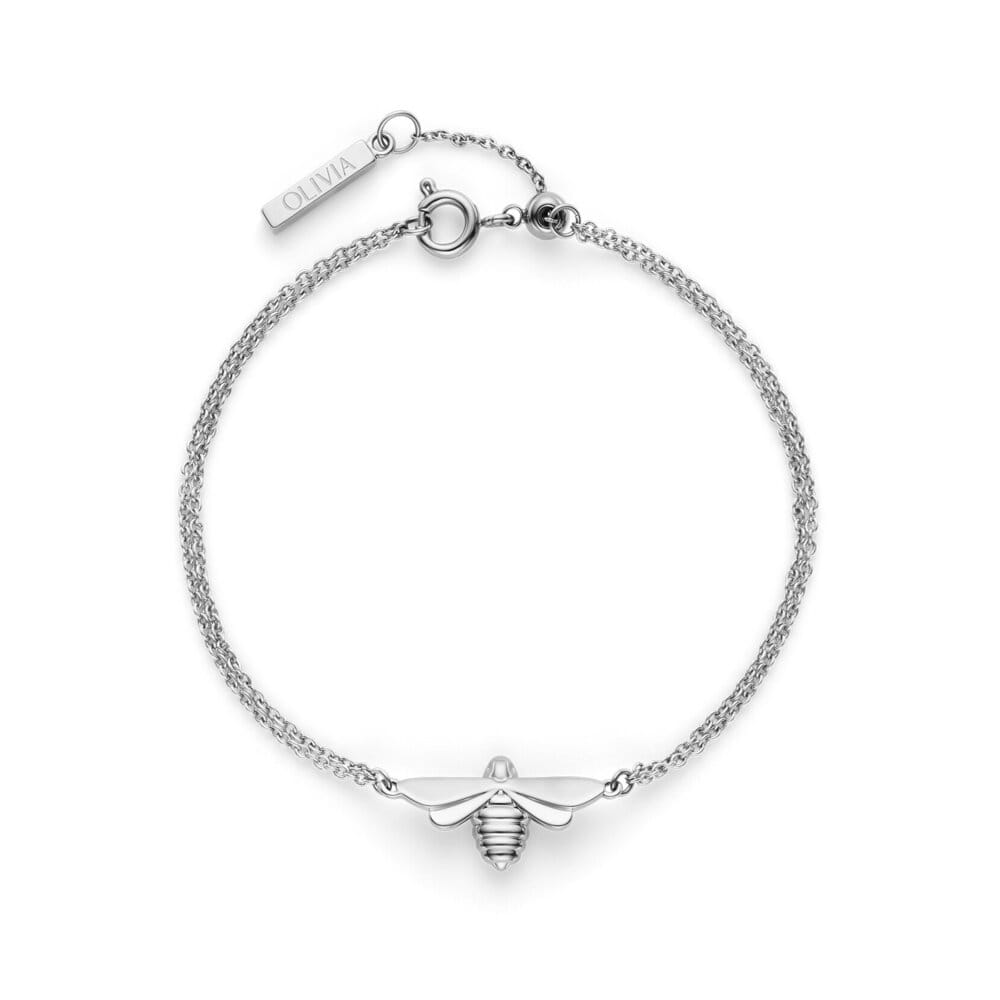 Olivia Burton Signature Honey Bee Silver Bracelet