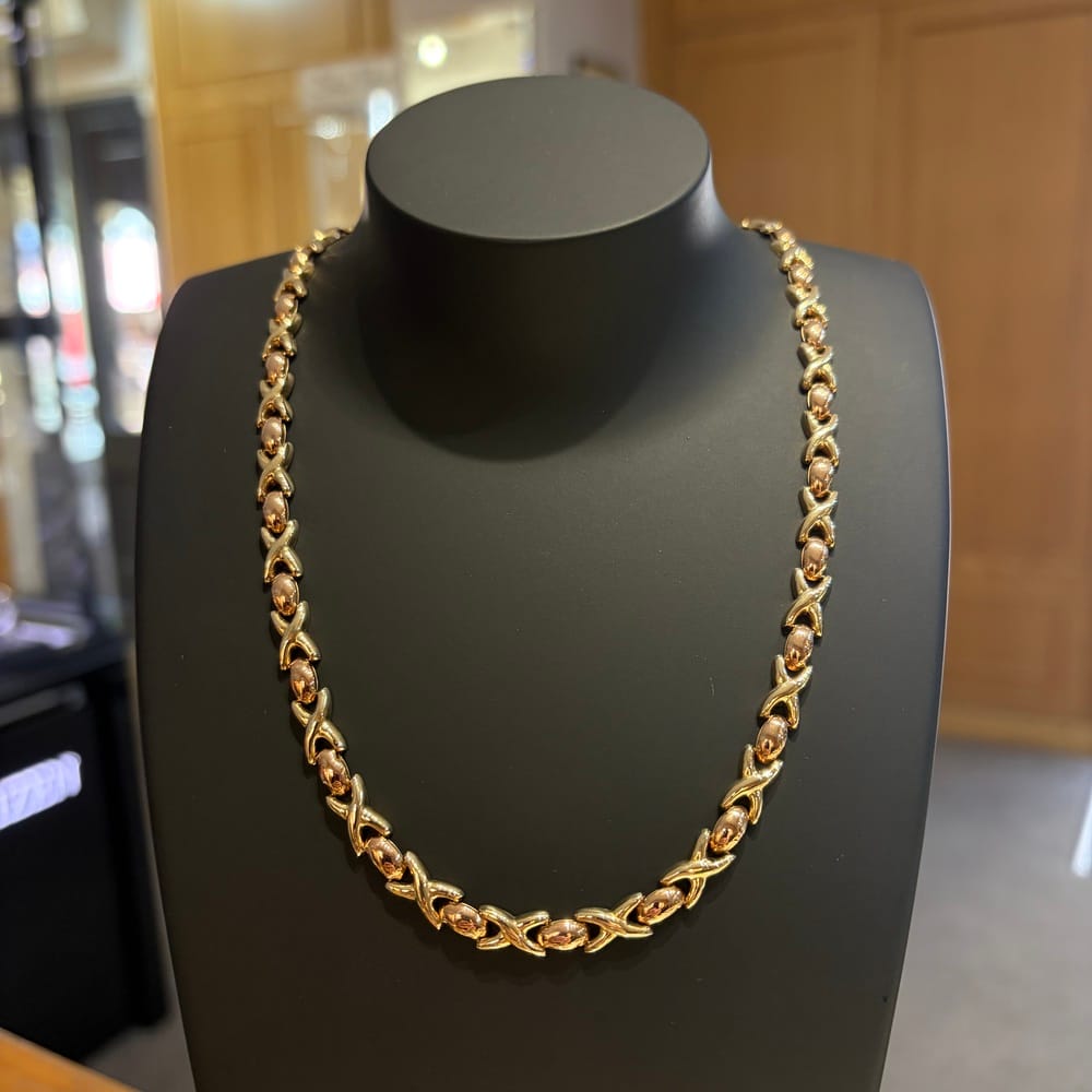 Second Hand 9ct Yellow & Rose Gold 17.5