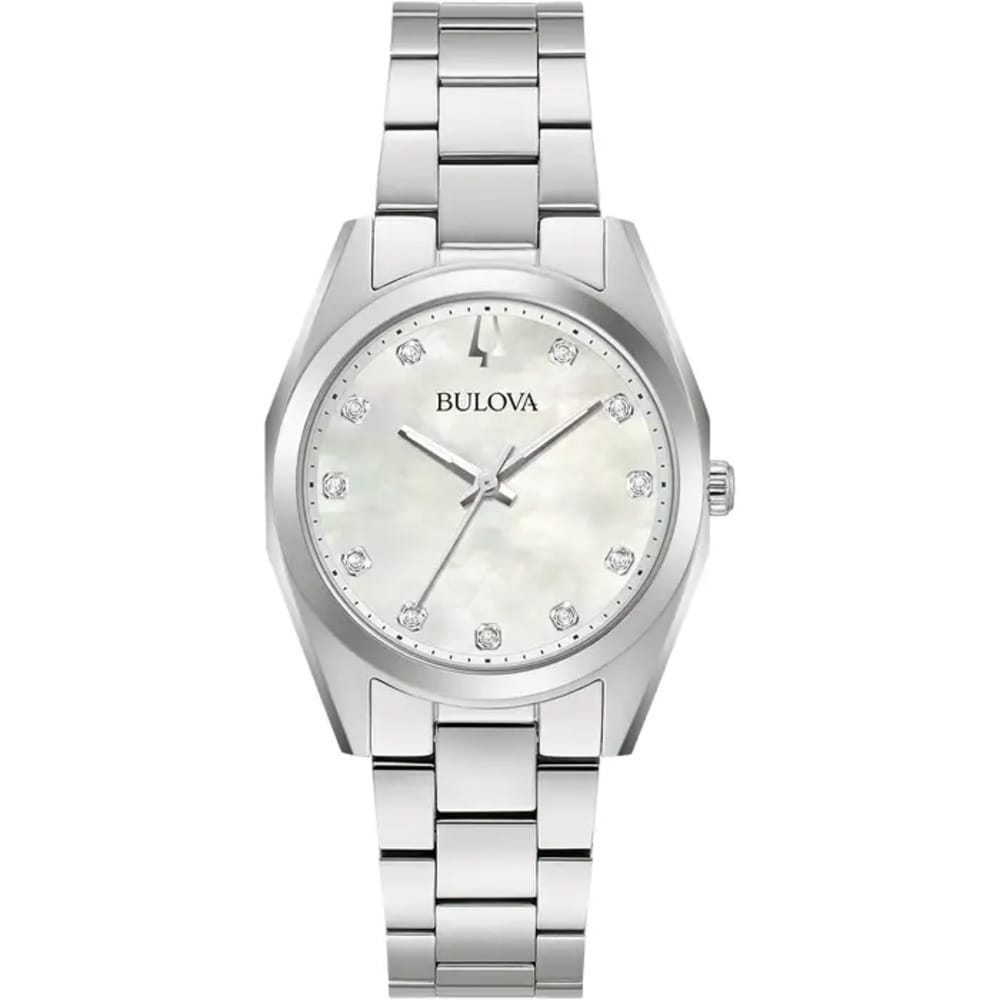 Bulova Ladies Surveyor Silver Diamond Watch