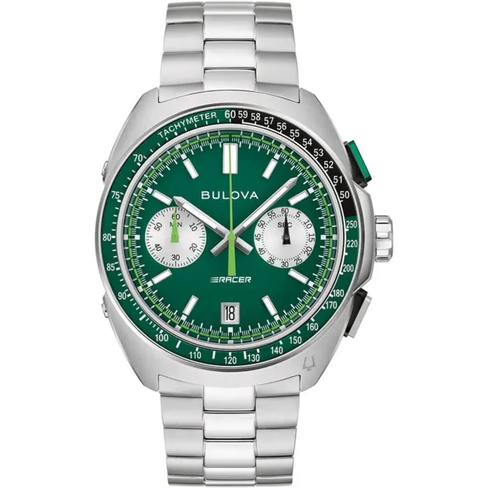 Bulova Men's Racer Chronograph Green Watch