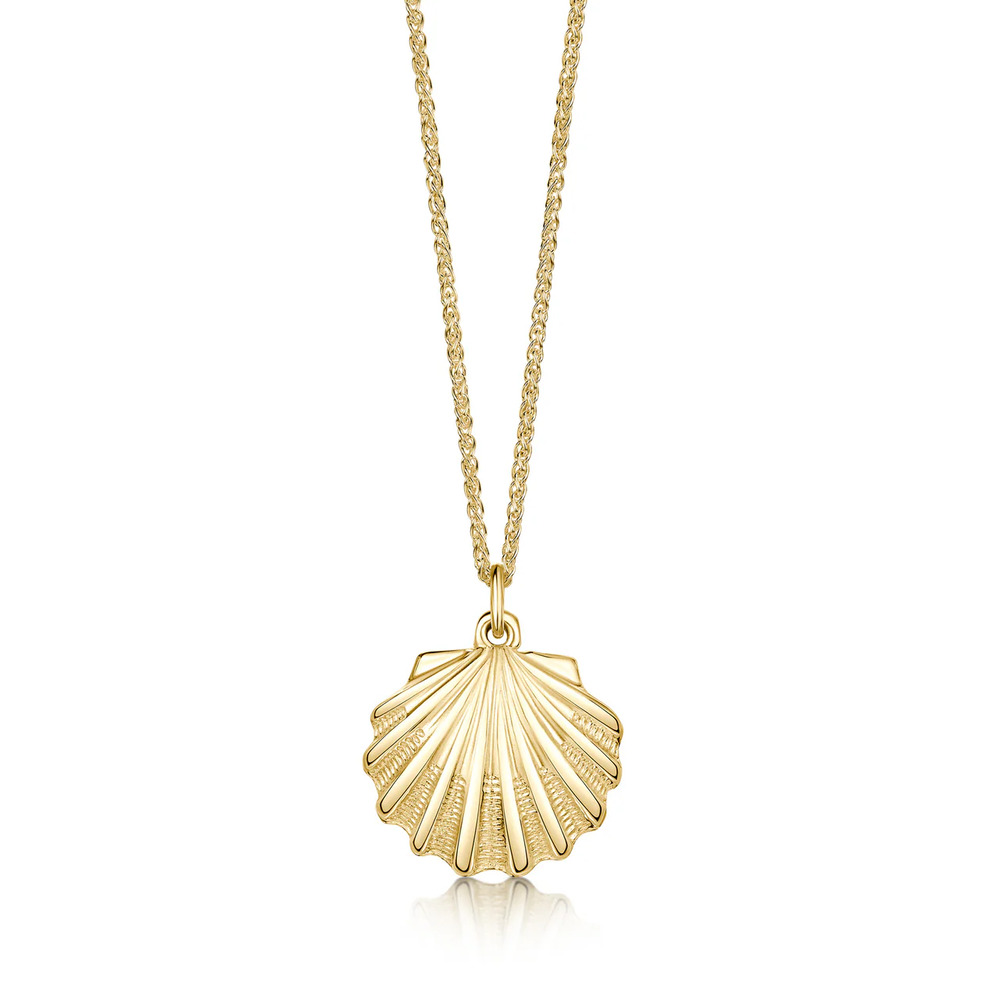Sheila Fleet 9ct Yellow Gold Small Scallop Pendant