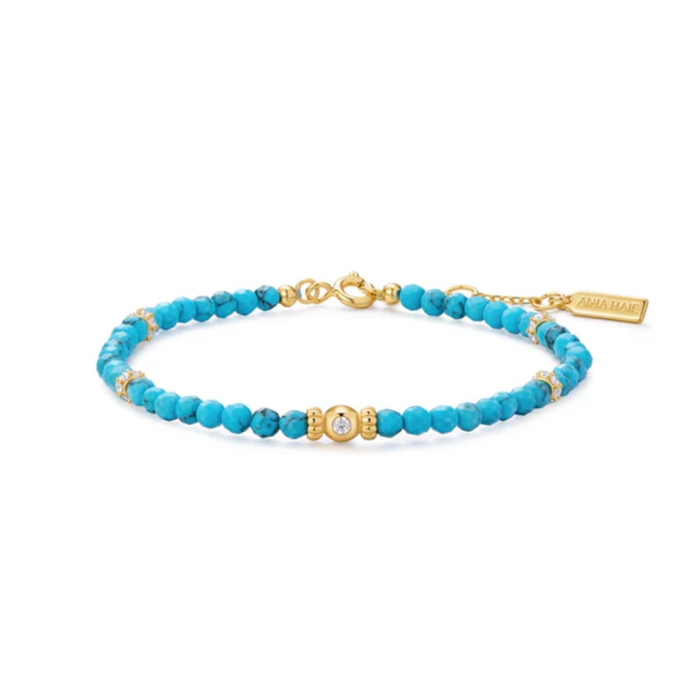 Ania Haie Gold Lab-Created Turquoise Beaded Bracelet