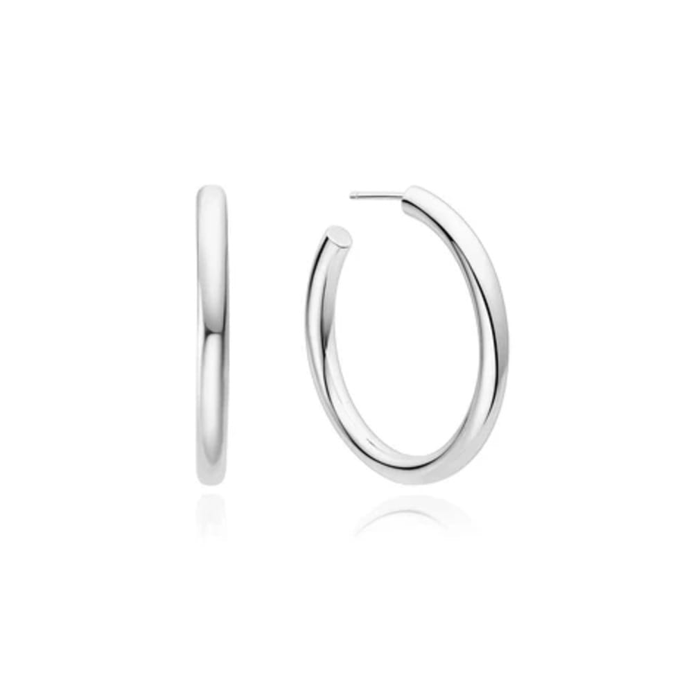 Ania Haie Silver Classic Tube Oversized Hoop Earrings