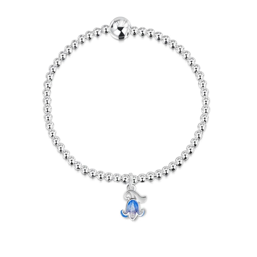 Sheila Fleet Bluebell Silver Stretch Bracelet