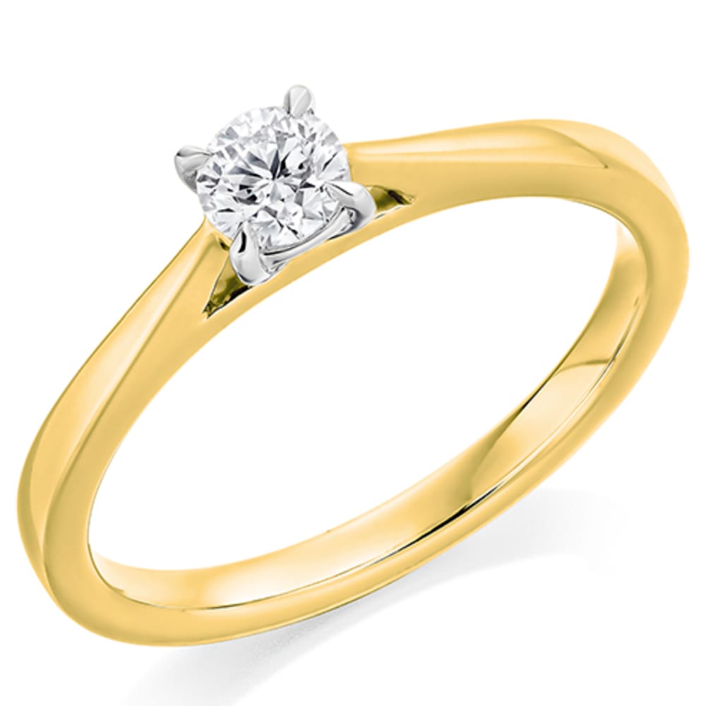 18ct Yellow Gold 0.50ct Round Diamond Ring