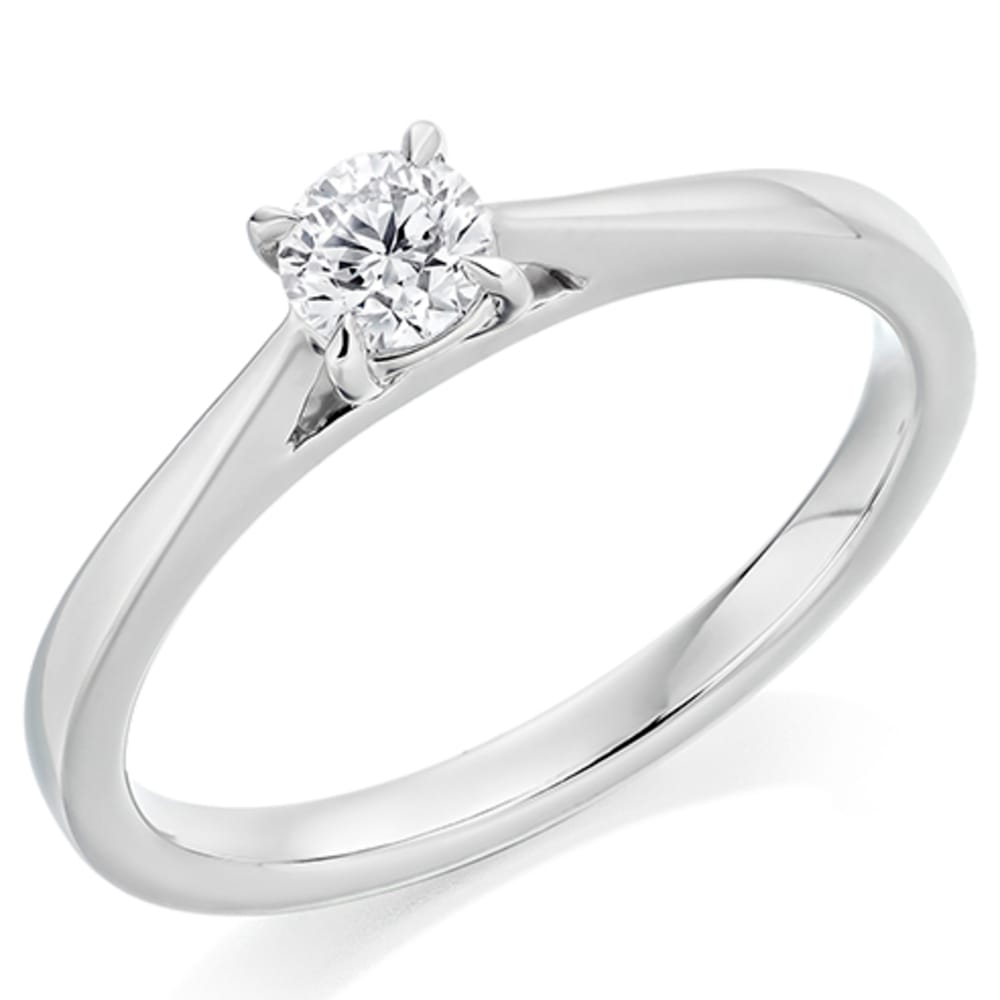 Platinum 0.70ct Round Brilliant Diamond Ring