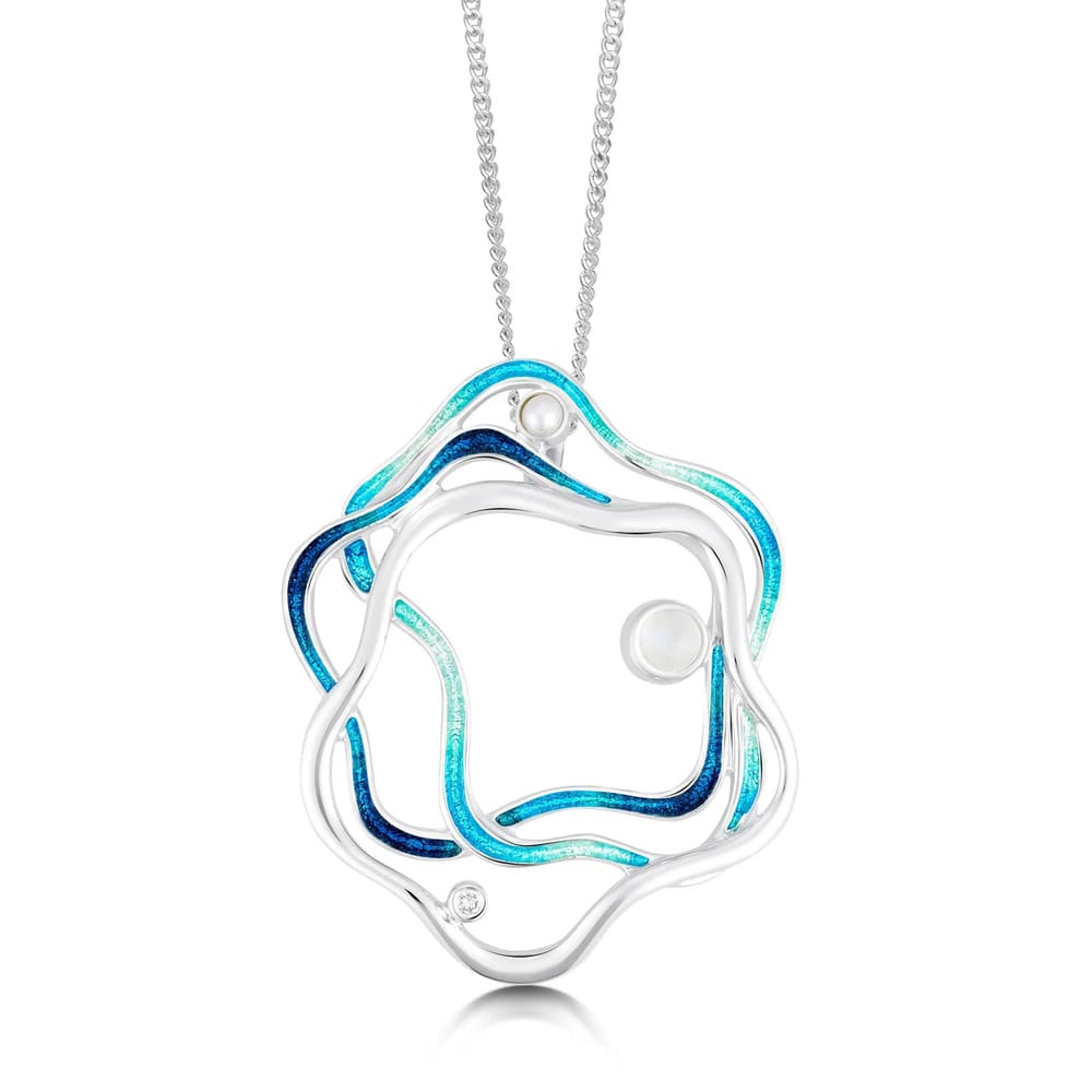 Sheila Fleet Tidal Islands Silver Peacock Pendant