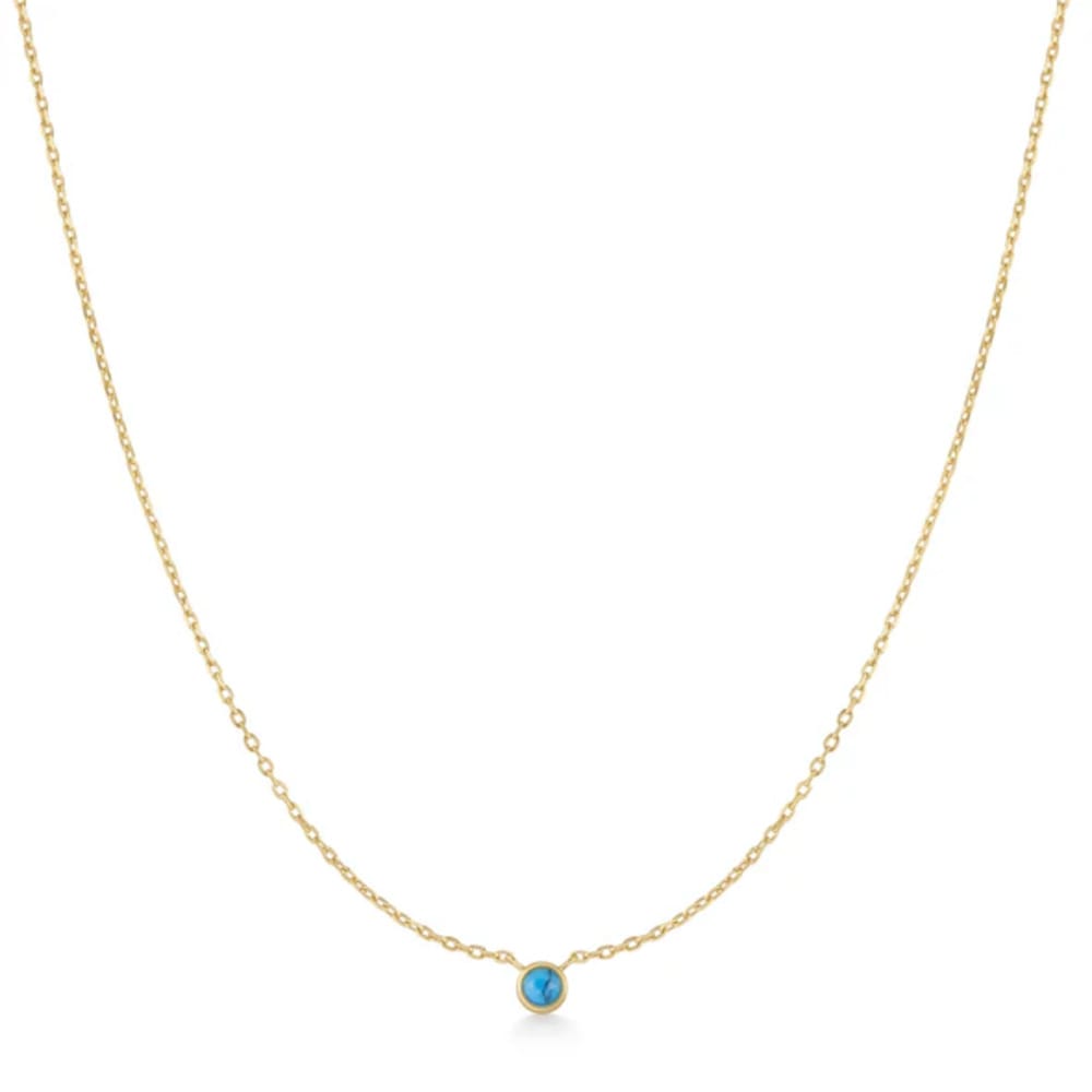 Ania Haie Gold Bezel-Set Lab-Created Turquoise Solitaire Necklace