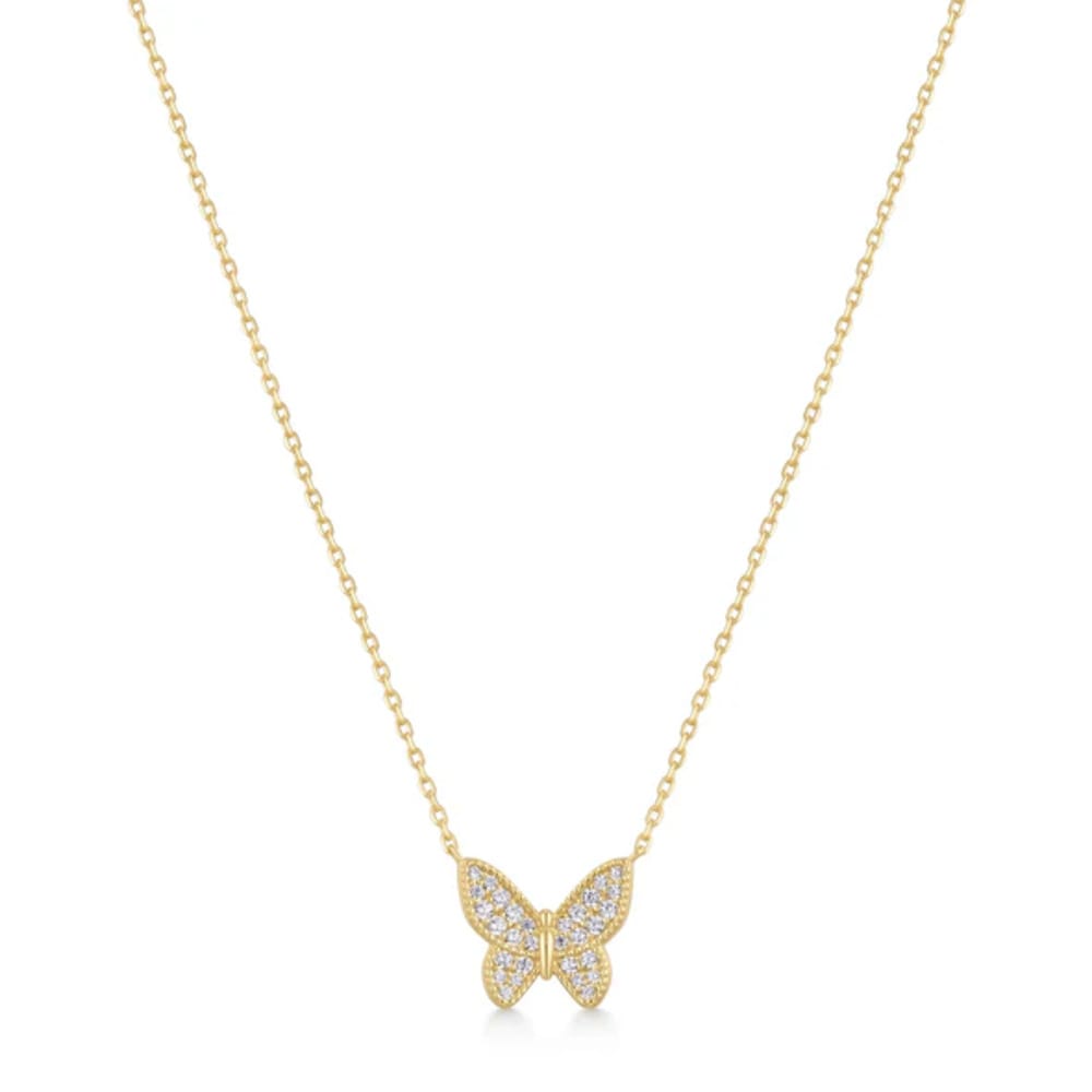 Ania Haie Gold Butterfly Pavé Necklace