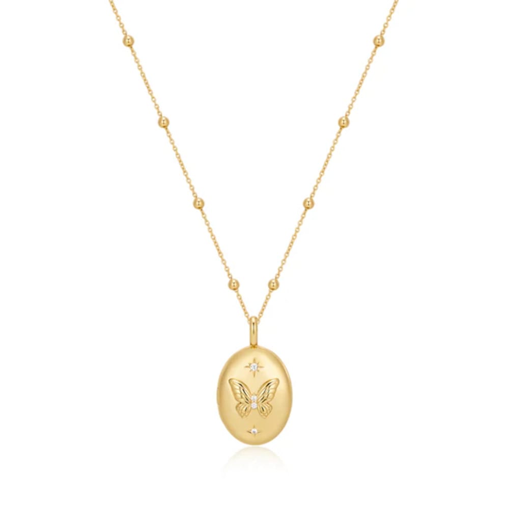 Ania Haie Gold Butterfly Locket Necklace