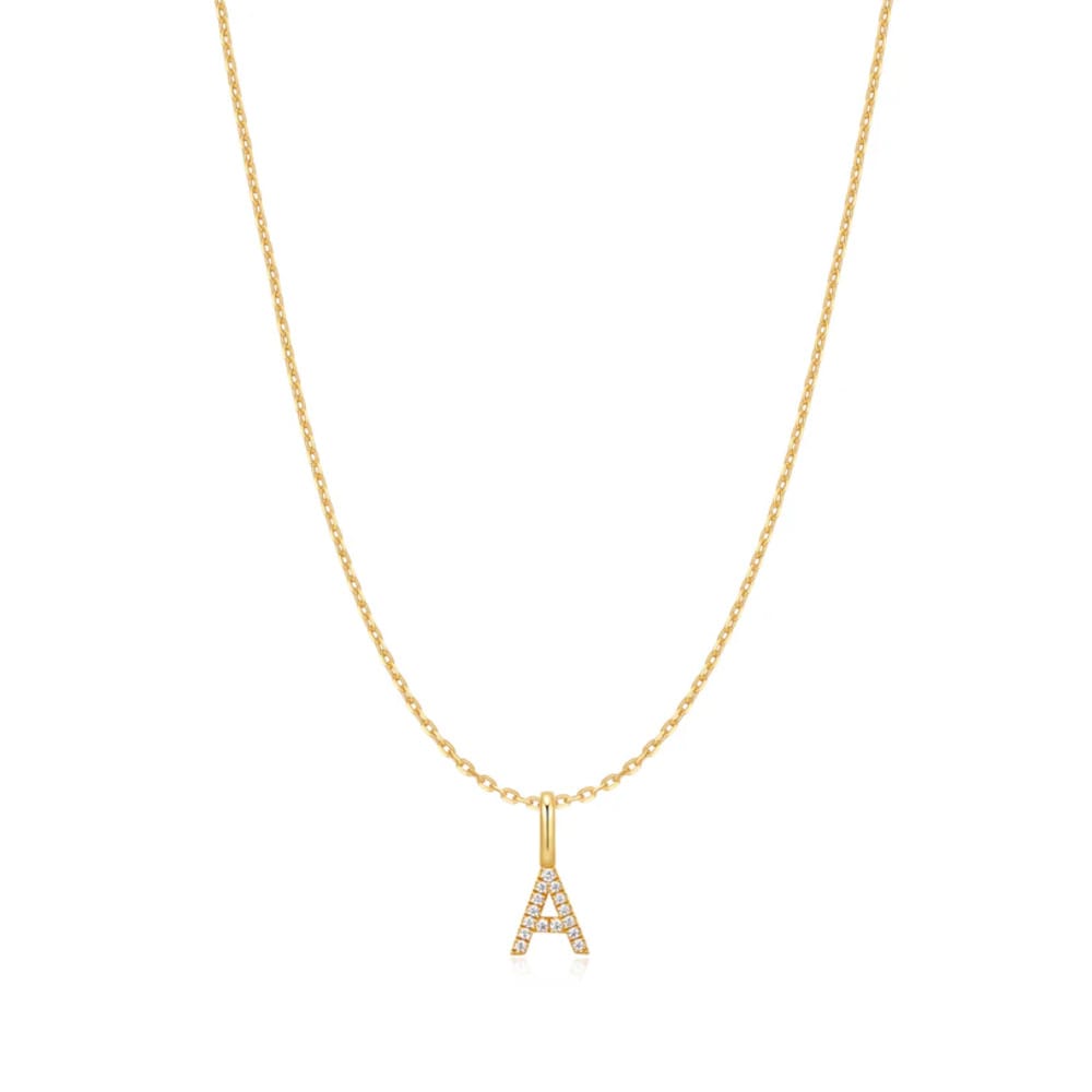 Ania Haie Gold Letter A Initial Necklace