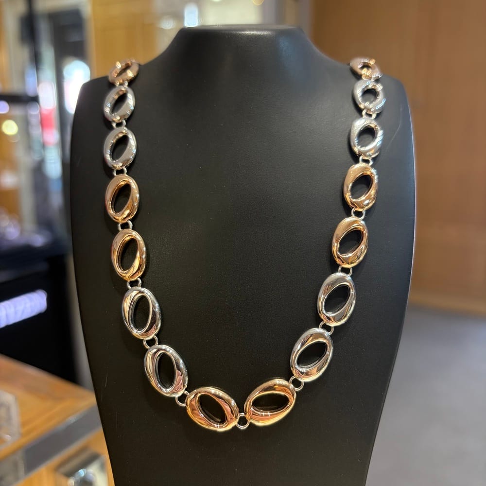 9ct Yellow & Rose Gold Oval Link Chain