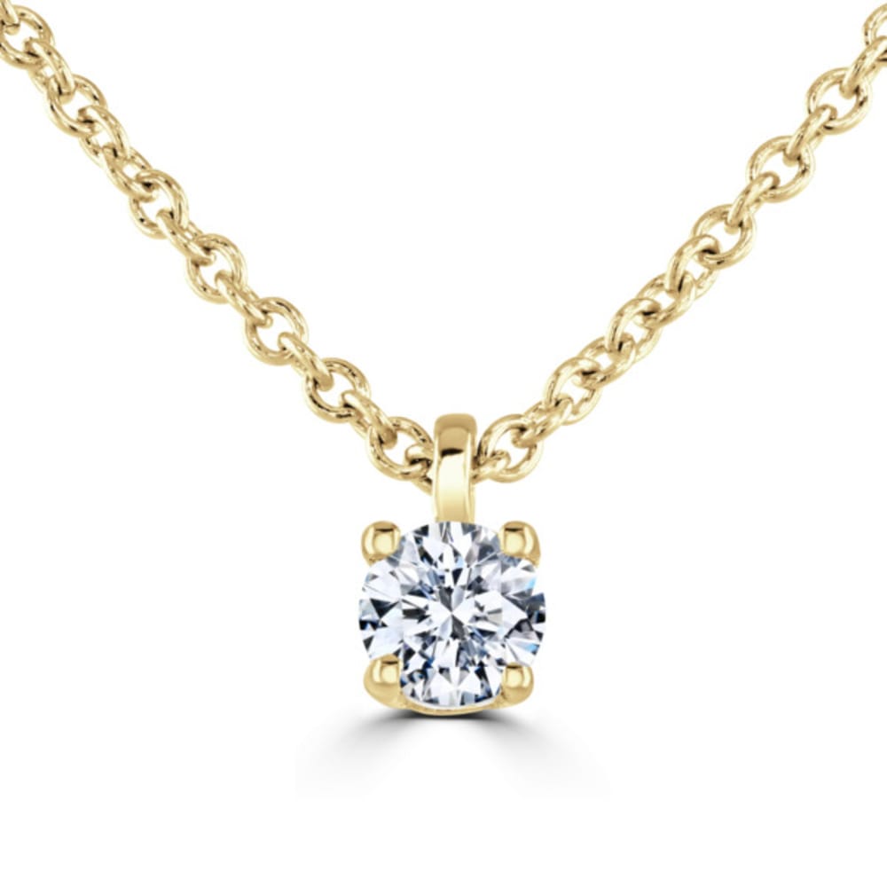 9ct Yellow Gold Lab Grown 0.15ct Diamond Pendant