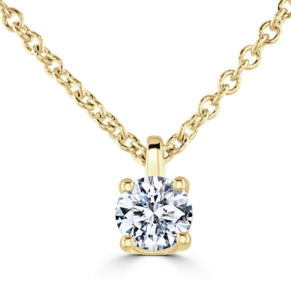9ct Yellow Gold Lab Grown 0.20ct Diamond Pendant