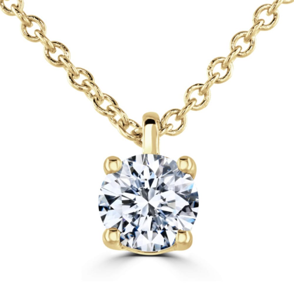 9ct Yellow Gold Lab Grown 0.40ct Diamond Pendant