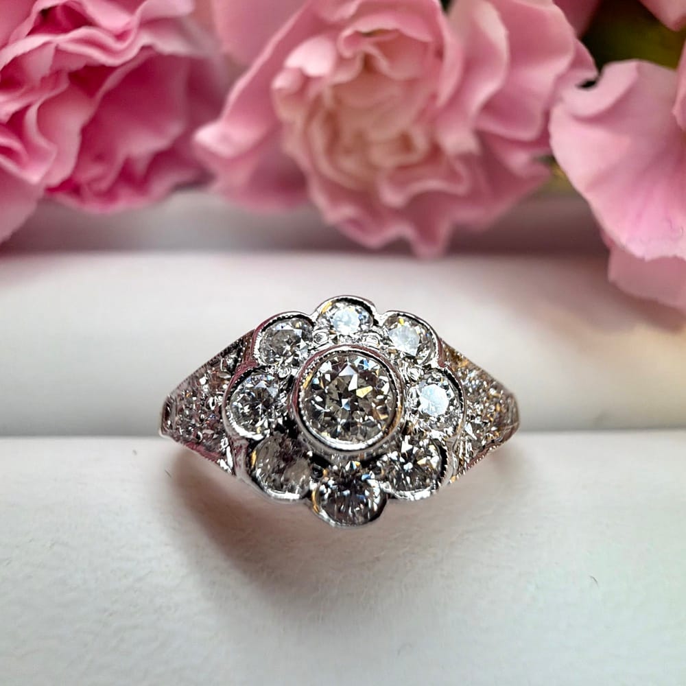 Pre-Owned 18ct Yellow Gold 0.60ct Diamond Vintage Ring