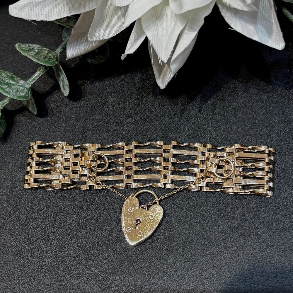 Pre-Owned 9ct Yellow Gold 6 Bar Gate Bracelet