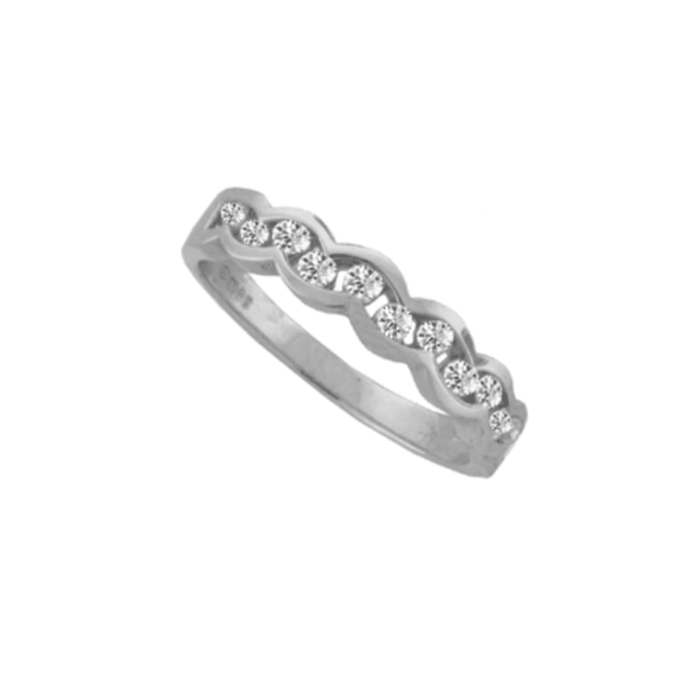 Amore 9ct White Gold and Dimaond Eternity Ring