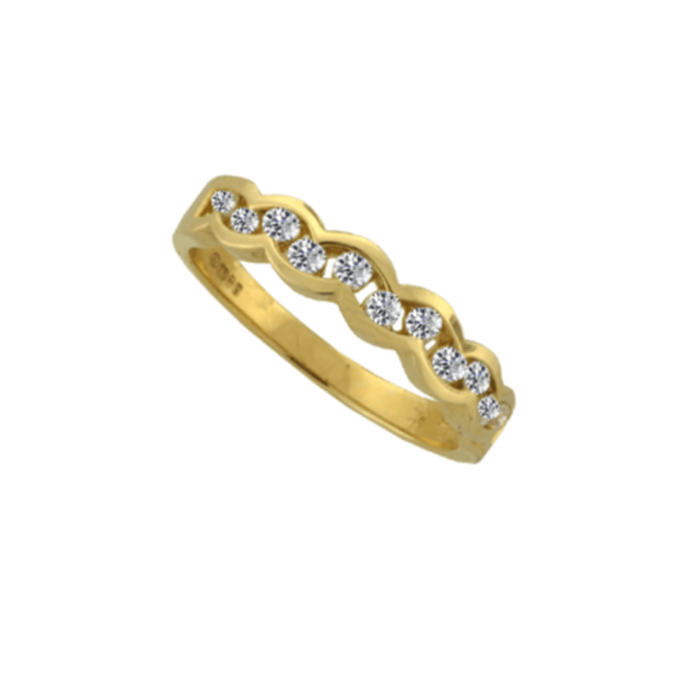 Amore 9ct Yellow Gold and Diamond Eternity Ring