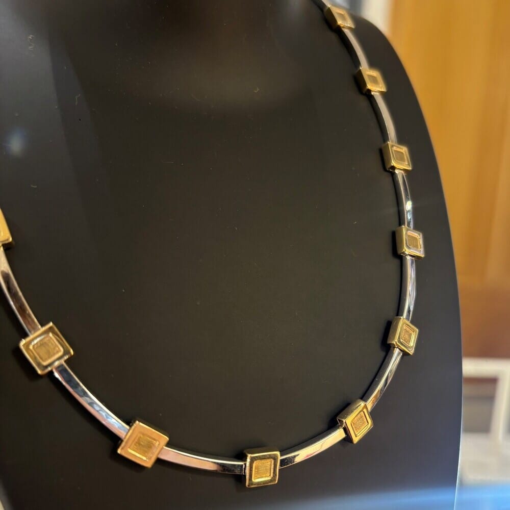 Pre-Owned 9ct White and Yellow Gold Collar - Image 2