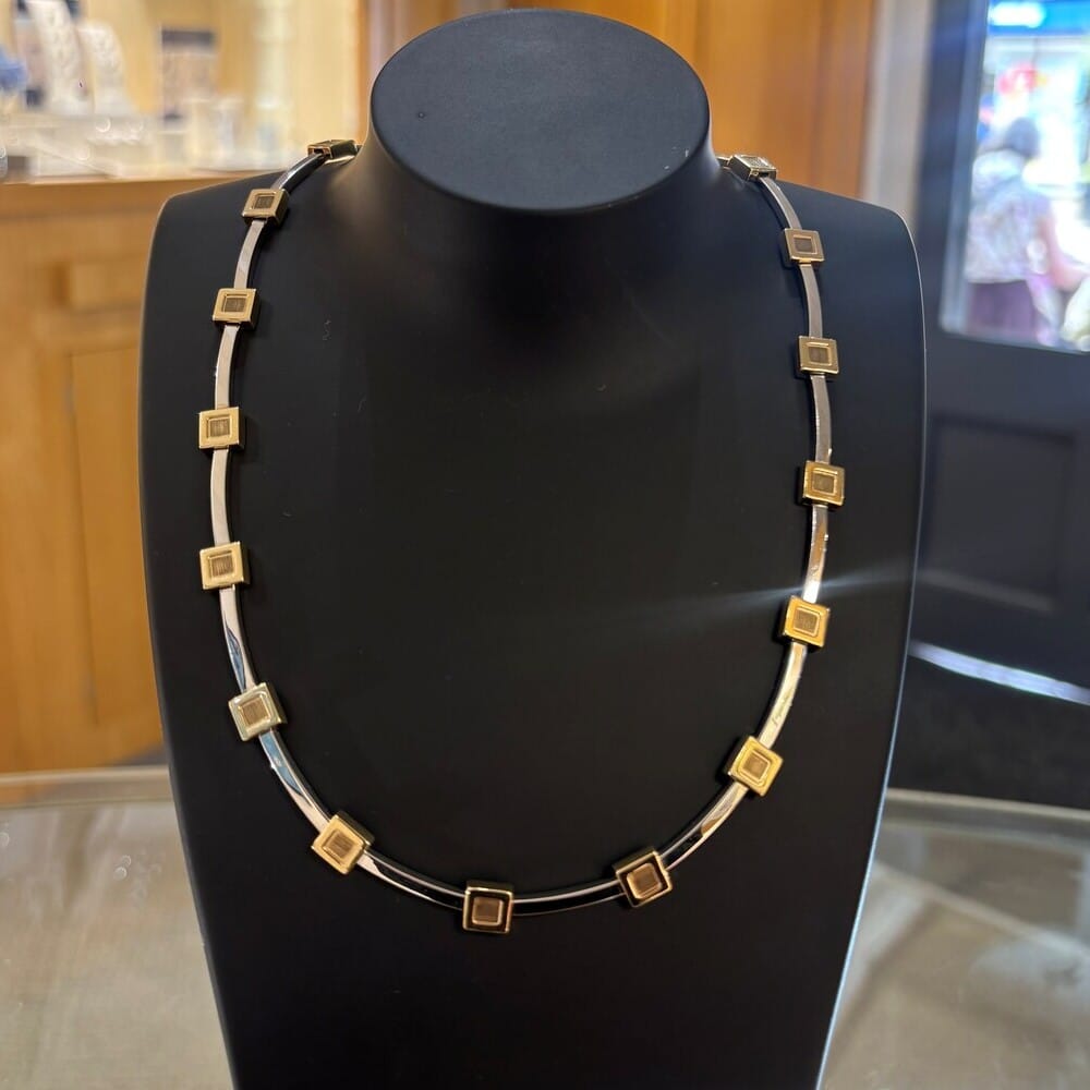 Pre-Owned 9ct White and Yellow Gold Collar