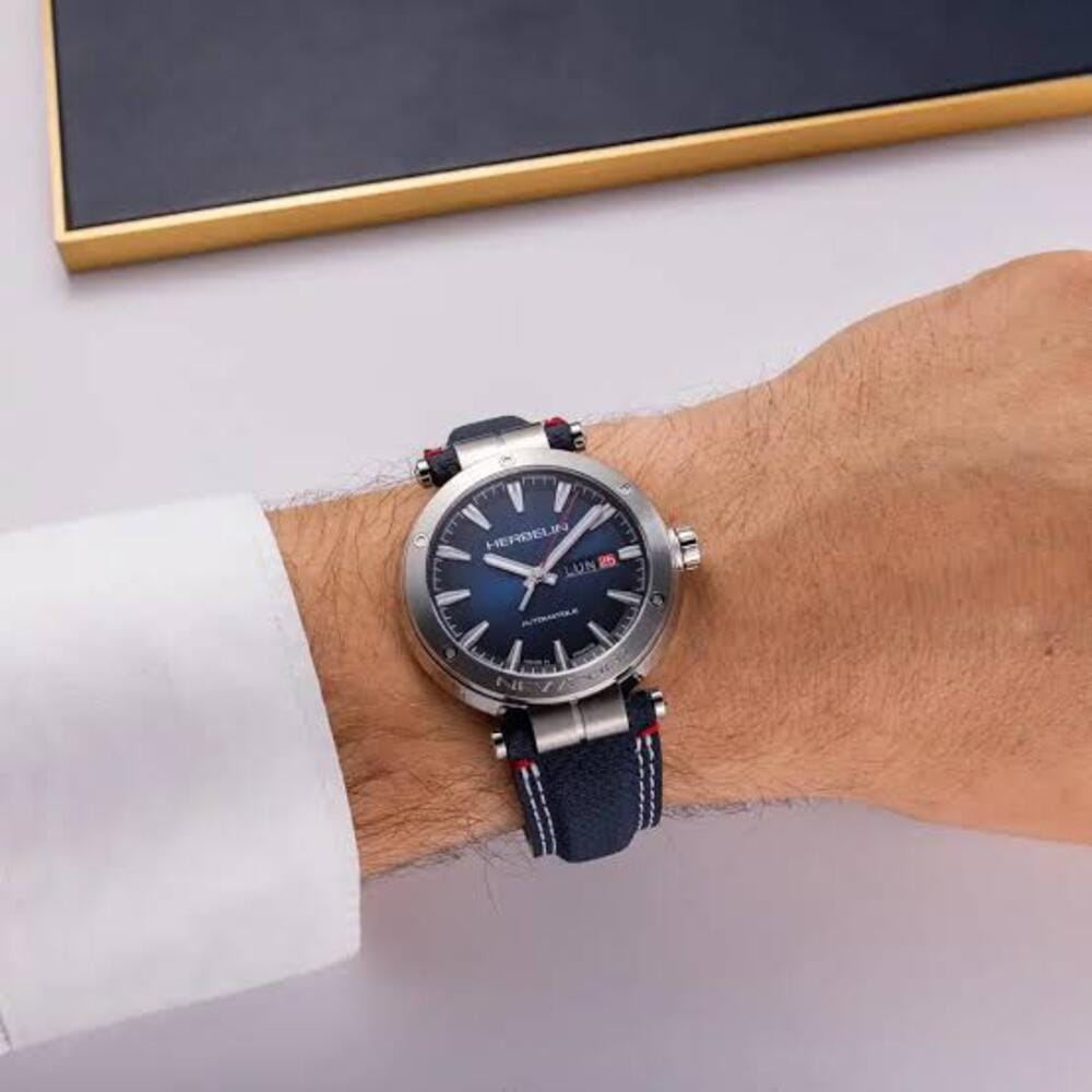Mens Herbelin Newport Blue Automatic Watch - Image 3