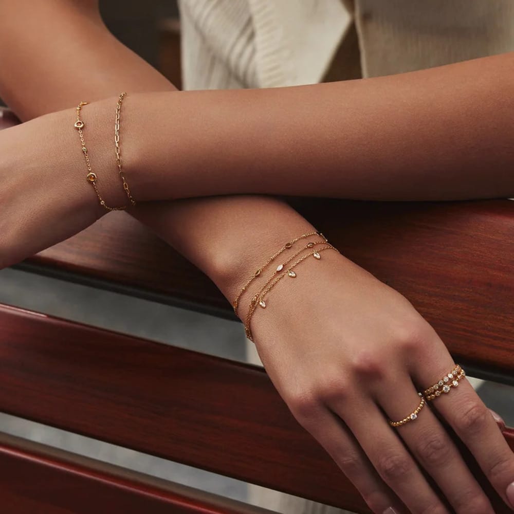 Ania Haie Gold Multi Rhombus Station Bracelet - Image 2