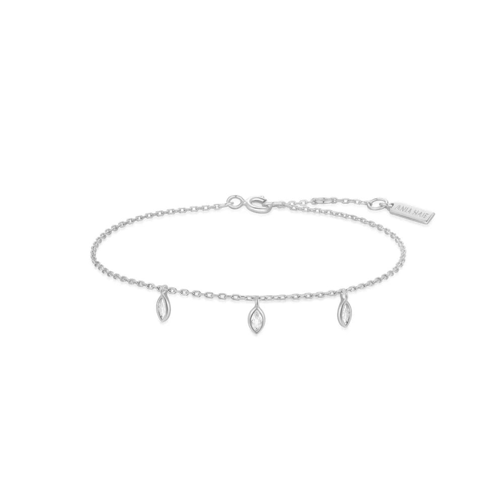 Ania Haie Silver Sparkling Triple Station Bracelet