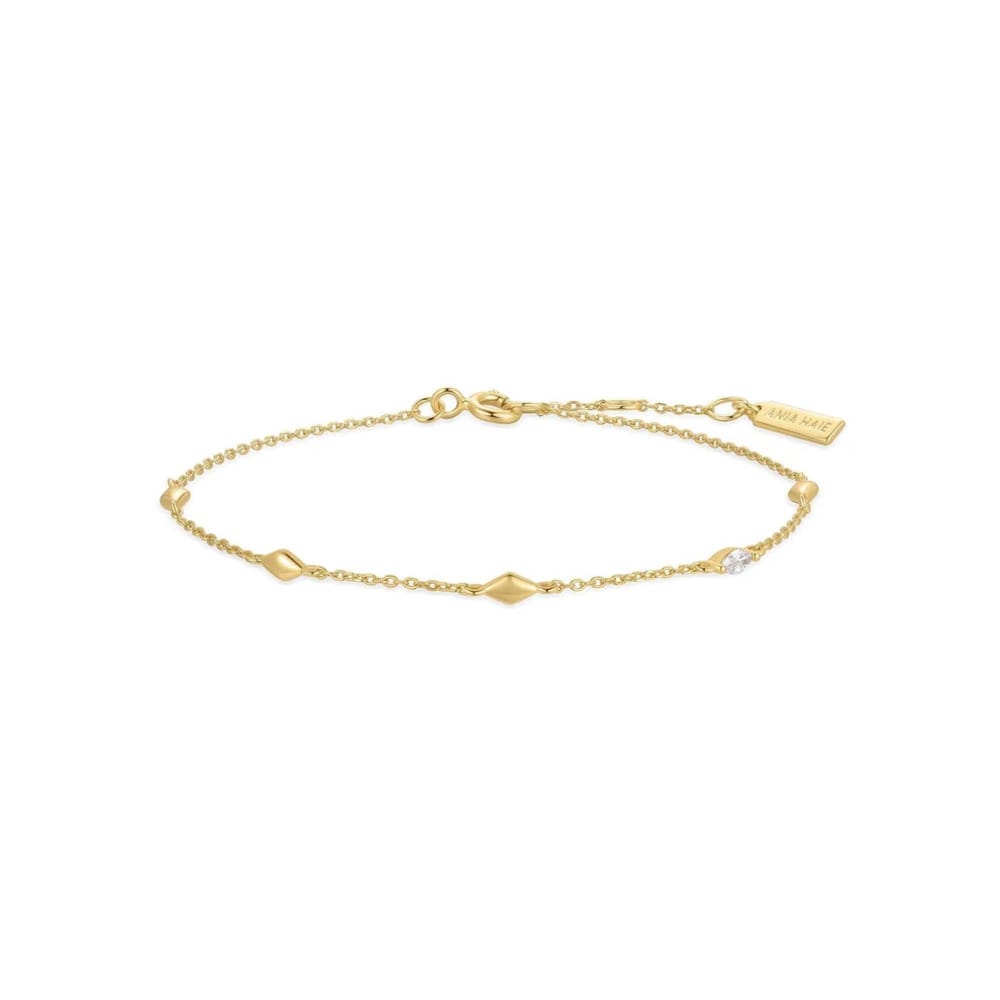 Ania Haie Gold Multi Rhombus Station Bracelet