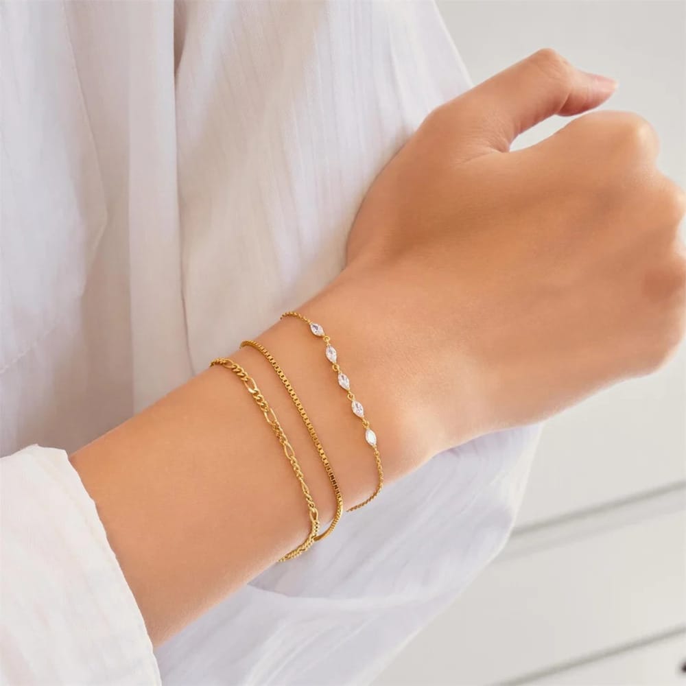 Ania Haie Gold Quintet Marquise Bracelet - Image 2
