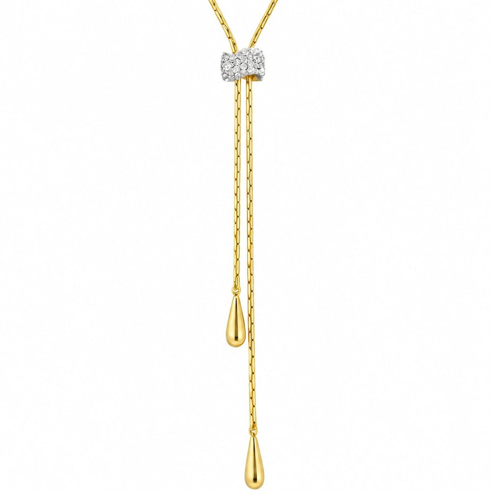 Gold Teardrop Slider Necklace Ania Haie