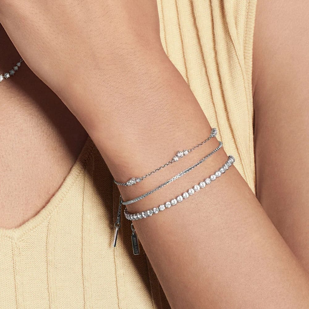 Ania Haie Silver Cluster Station Bracelet - Image 2